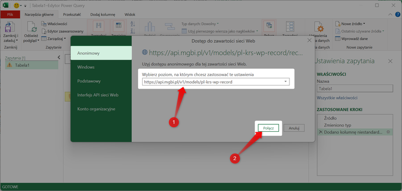 Screenshot 12 - How to retrieve data from the MGBI API using Power Query in Microsoft Excel