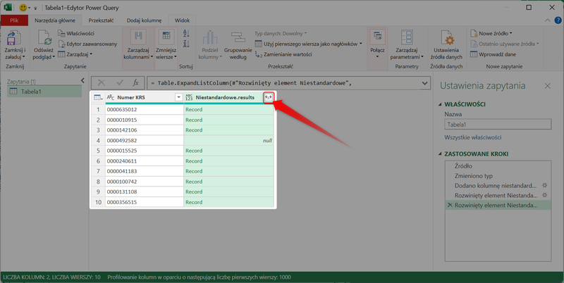 Screenshot 17 - How to retrieve data from the MGBI API using Power Query in Microsoft Excel