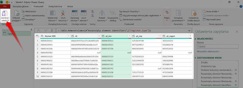 Screenshot 19 - How to retrieve data from the MGBI API using Power Query in Microsoft Excel