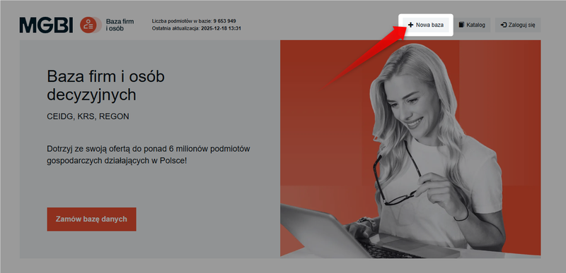 Screenshot 1 - How to download data on new companies