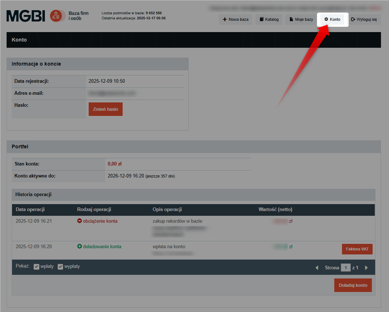Screenshot 1 - How to download invoices