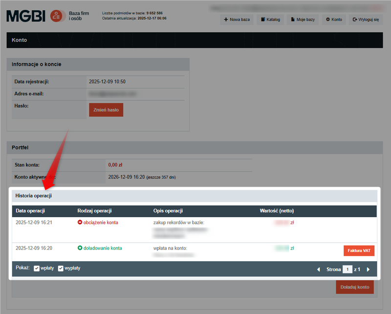 Screenshot 2 - How to download invoices