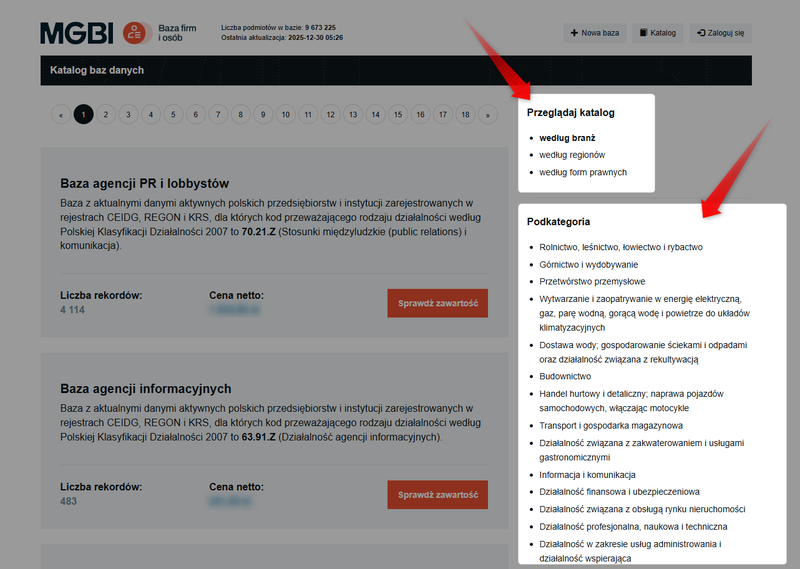 Screenshot 2 - How to order a database from the catalog