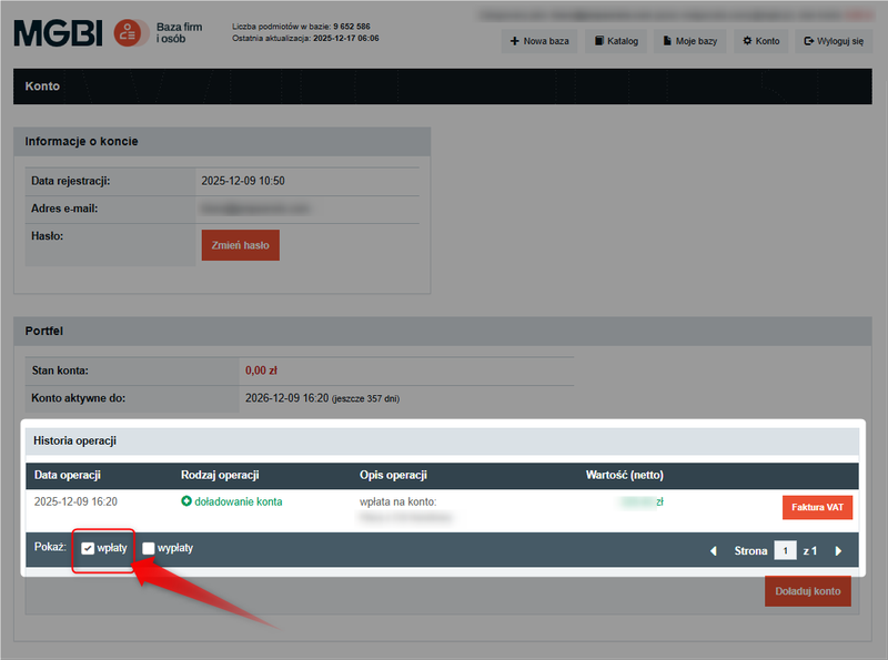 Screenshot 3 - How to download invoices