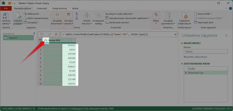 Screenshot 5 - How to retrieve data from the MGBI API using Power Query in Microsoft Excel
