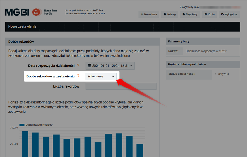 Screenshot 6 - How to retrieve data on new companies