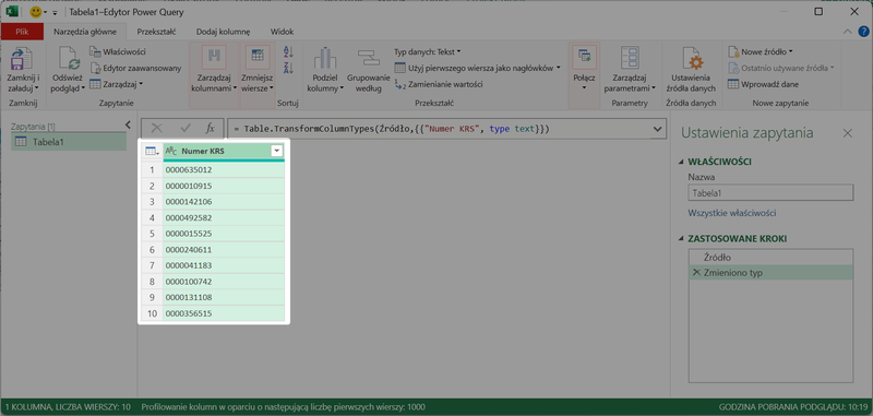 Screenshot 7 - How to retrieve data from the MGBI API using Power Query in Microsoft Excel