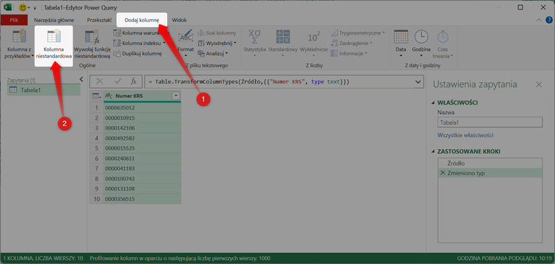 Screenshot 8 - How to retrieve data from the MGBI API using Power Query in Microsoft Excel