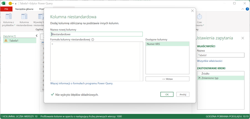 Screenshot 9 - How to retrieve data from the MGBI API using Power Query in Microsoft Excel